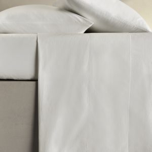 Washed Cotton Percale Flat Sheet