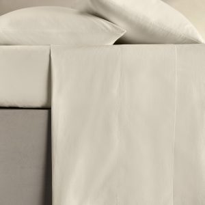 Washed Cotton Percale Flat Sheet