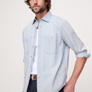 Standard-Fit Chambray Shirt