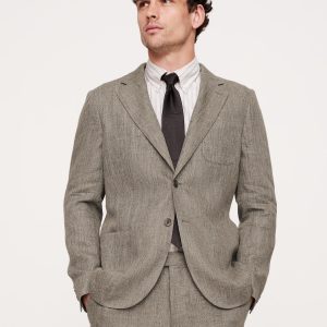 Herringbone Linen Suit Jacket