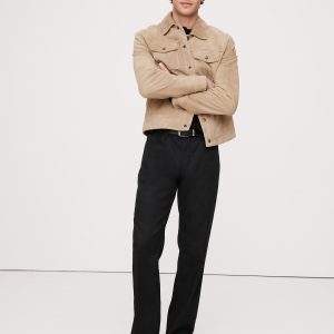 Straight Linen-Cotton Traveler Pant