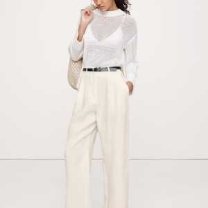 Soho High-Rise Wide-Leg Linen Pant