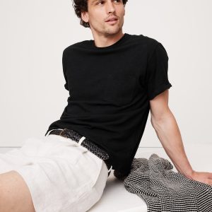 Boxy Linen-Cotton T-Shirt