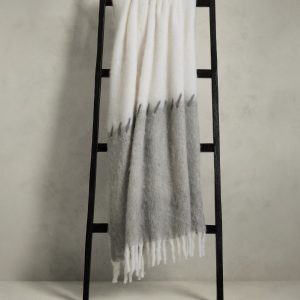 Leather Stitch Wool Throw