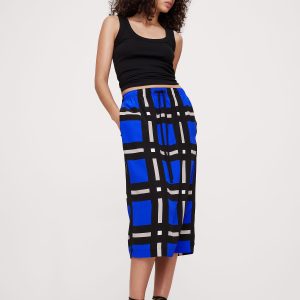 Matte Silk Midi Skirt