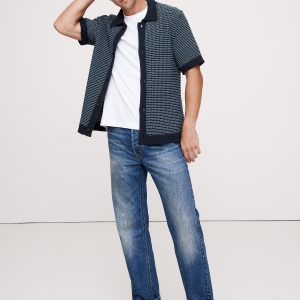 Waffle Button-Through Knit Shirt