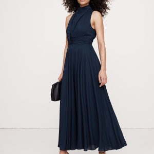 Stretch-Crepe Maxi Dress