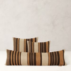 Handwoven Striped Cotton-Linen Pillow Cover