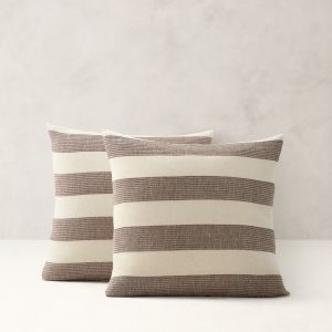 Corded-Stripe Linen Shams