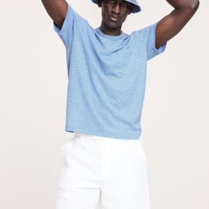 Boxy Linen-Cotton T-Shirt