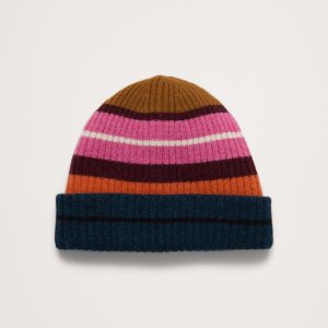 Striped Italian Wool-Blend Beanie