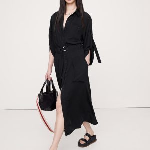 Drapey Utility Shirt Dress