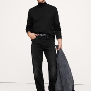 Silky-Cotton Turtleneck T-Shirt