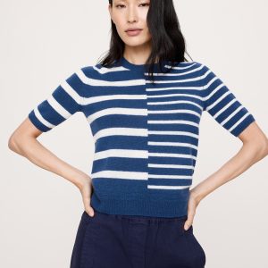 Lightweight Cashmere Short-Sleeve Sweater