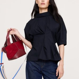 Cotton Poplin Twisted Top