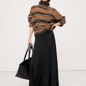 Stretch-Satin Maxi Skirt