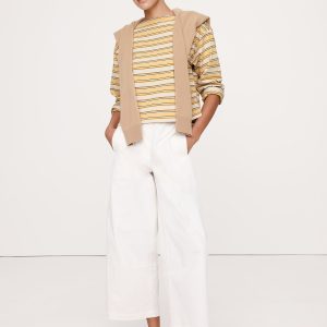 Relaxed Cotton Boat-Neck Top