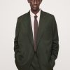 Relaxed Green Twill Suit Jacket