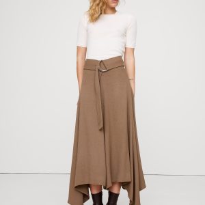 Pebbled Crepe Maxi Skirt