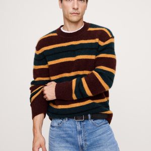 Italian Alpaca-Wool Blend Stripe Sweater