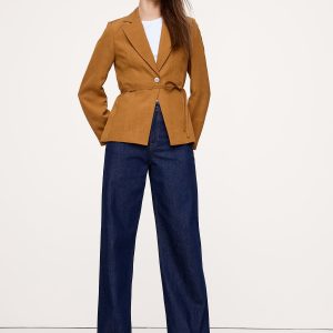 Seamed Belted Blazer