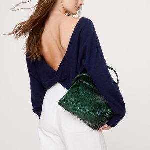 Lightweight Cashmere Twist-Back Sweater