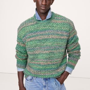 Space-Dye Crew-Neck Sweater