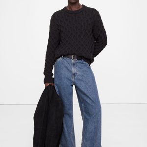 Honeycomb Crew-Neck Sweater