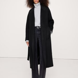 Italian Wool-Cashmere Wrap Coat
