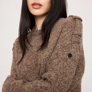 Marled Cashmere-Merino Blend Sweater