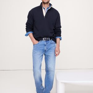 Terry Mock-Neck Sweatshirt