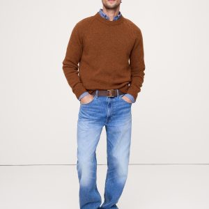 Italian Merino-Blend Crew-Neck Sweater