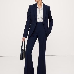 High-Rise Flare Italian Wool Pant