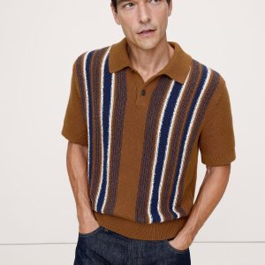Bouclé Stripe Sweater Polo