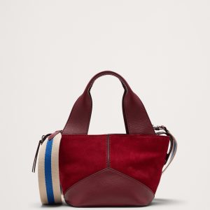 Leather & Suede Mini Zip Tote