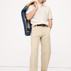 Cotton Honeycomb Sweater Polo