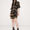 Flannel Tie-Front Shirt Dress
