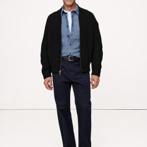 Merino-Blend Sweater Bomber