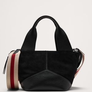 Leather & Suede Mini Zip Tote