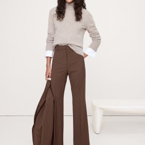 High-Rise Flare Italian Wool Pant