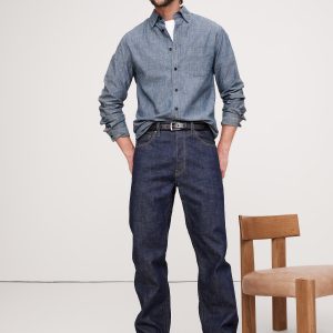 Standard-Fit Chambray Shirt