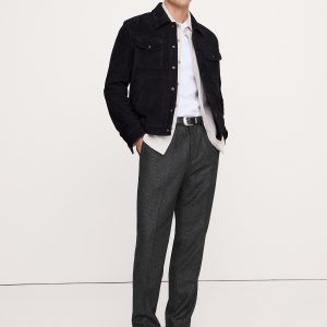 Slim Italian Flannel Dress Pant
