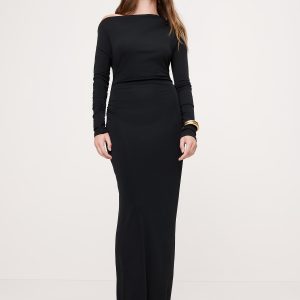 Matte Jersey Open Back Maxi Dress