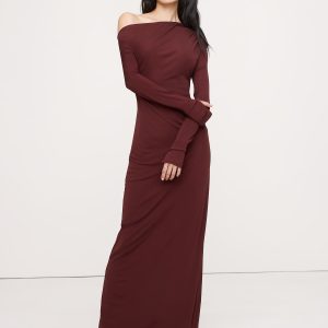 Matte Jersey Open Back Maxi Dress