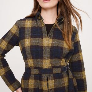 Flannel Belted Tunic Shirt